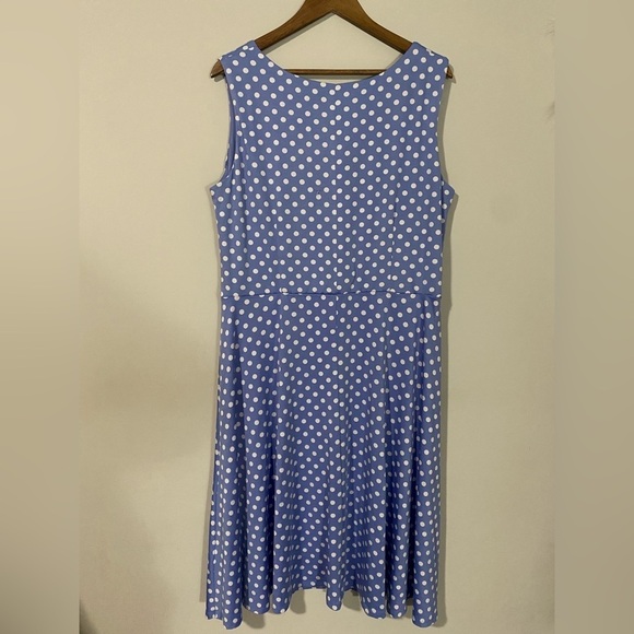 Perceptions - Blue and White Polka Dots Dress - Picture 12 of 12